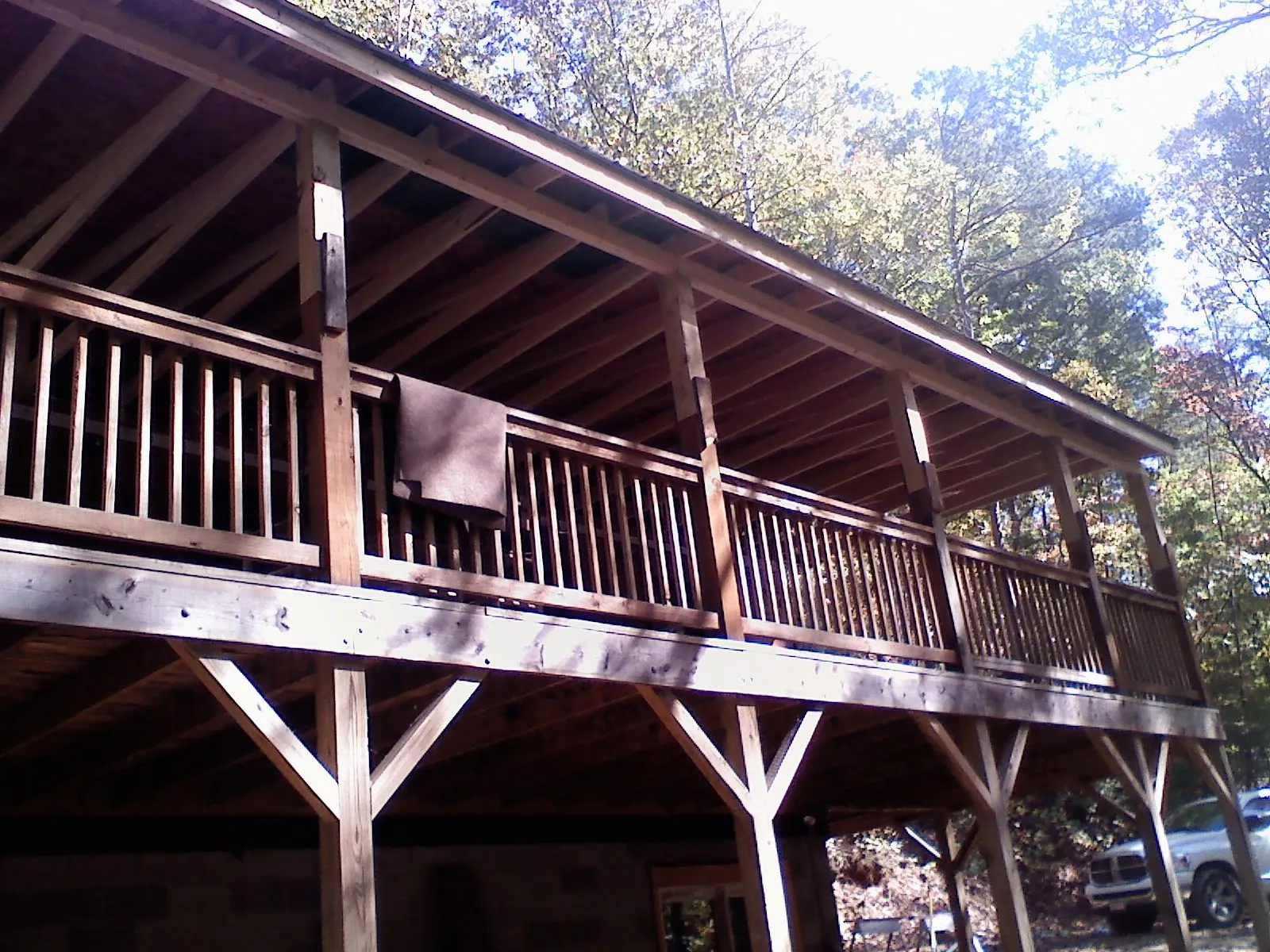 Timber framing under a new elevated porch and deck — Roof Leak Repair in Stevenson Ranch by Roofing Brothers